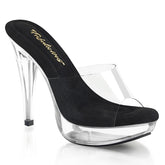 5 Inch Heel COCKTAIL-501 Clear-Black Sole